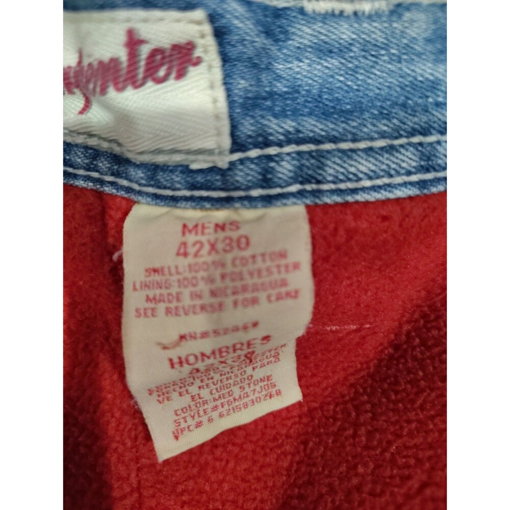 Vintage Faded Glory Fleece Lined Carpenter Pants Men Size 42 x 30 Outdoors Farm - Picture 6 of 7